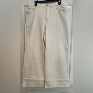 Kut from the Kloth Cream Wide-Leg Jeans